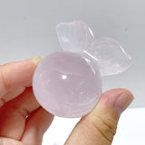 10 Pieces Beautiful Rose Quartz Sea Animals Carving - Wholesale Crystals