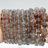 10 Pieces Black Mica Mixed Garden Quartz Bracelets - Wholesale Crystals