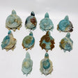 10 Pieces Caribbean Calcite Sea Turtle Mom And Son Carving - Wholesale Crystals