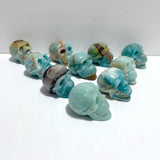 10 Pieces Caribbean Calcite Skull Carving - Wholesale Crystals