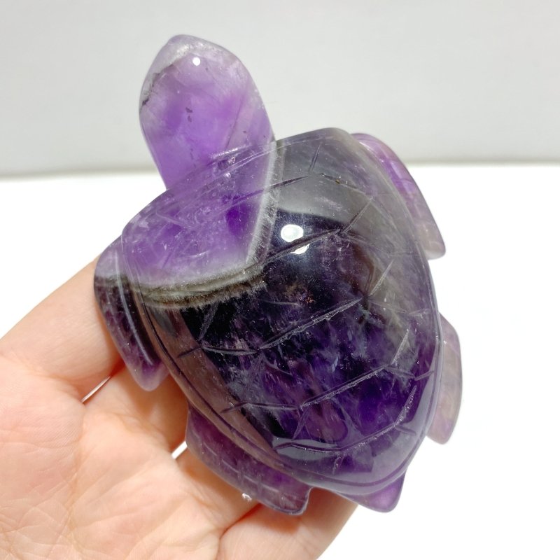 10 Pieces Chevron Amethyst Sea Turtles Carving - Wholesale Crystals