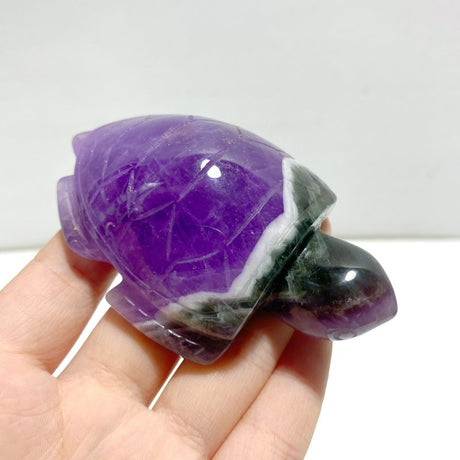 10 Pieces Chevron Amethyst Sea Turtles Carving - Wholesale Crystals