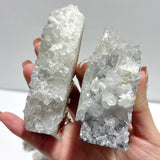 10 Pieces Clear Quartz Cluster Indian Skull Carving - Wholesale Crystals