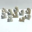 10 Pieces Clear Quartz Cluster Squirrel Carving - Wholesale Crystals