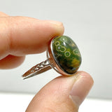 10 Pieces Different Styles S925 Sterling Silver 8th Vein Ocean Jasper Ring - Wholesale Crystals