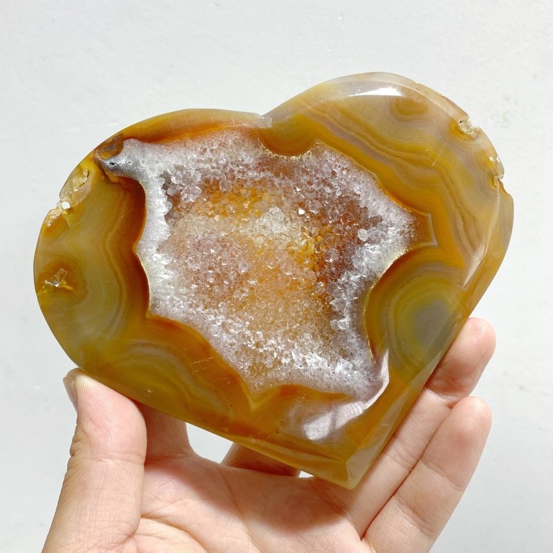 10 Pieces Geode Druzy Agate Heart -Wholesale Crystals