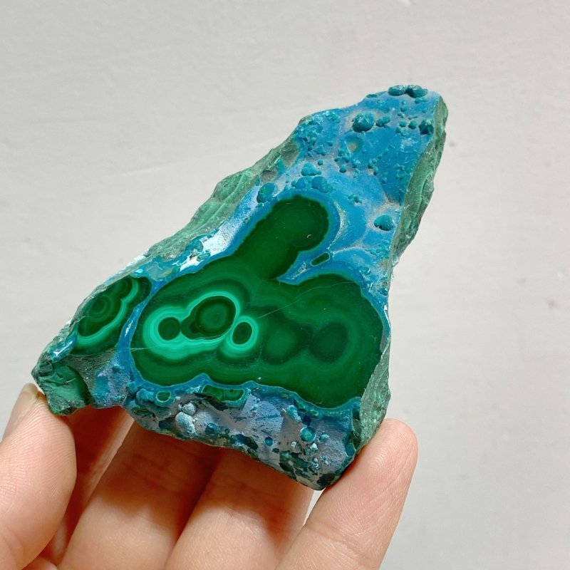 10 Pieces High Quality Beautiful Chrysocolla Mixed Malachite Slab Specimen 1 -Wholesale Crystals