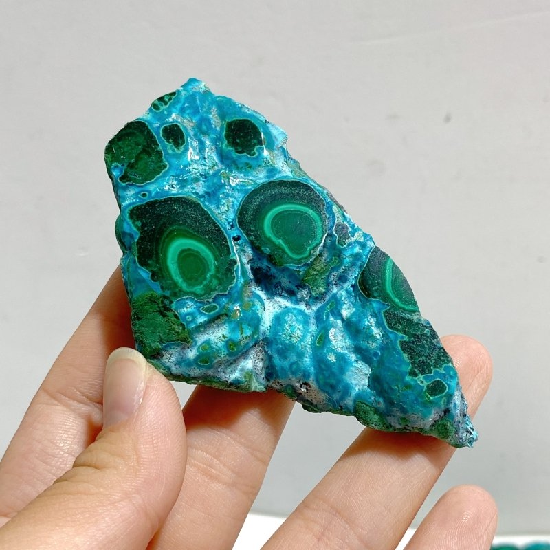 10 Pieces High Quality Beautiful Chrysocolla Mixed Malachite Slab Specimen 1 -Wholesale Crystals