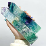 10 Pieces Large Feather Fluorite Four - Sided Tower Points - Wholesale Crystals