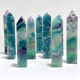 10 Pieces Large Feather Fluorite Four - Sided Tower Points - Wholesale Crystals