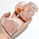 10 Pieces Pink Agate Heart With Stand - Wholesale Crystals