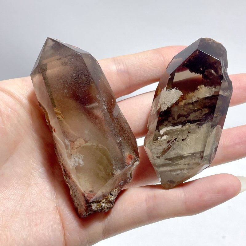 10 Pieces Polished Unique Smoky Quartz Garden Quartz - Wholesale Crystals