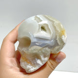 10 Pieces Sakura Flower Agate Skull Carving - Wholesale Crystals