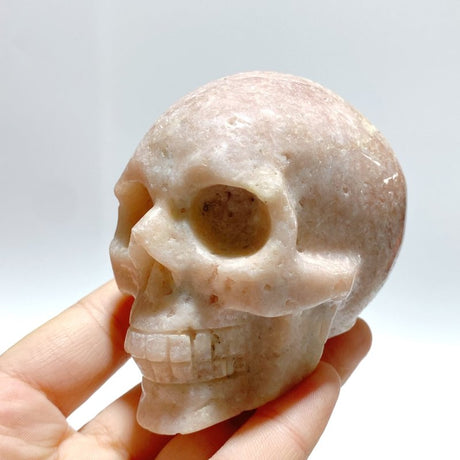 10 Pieces Sakura Flower Agate Skull Carving Clearance - Wholesale Crystals