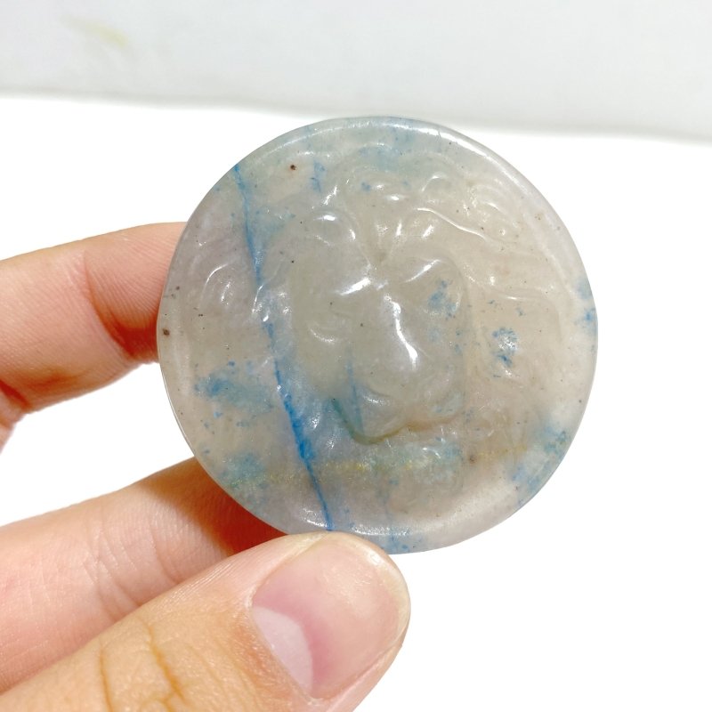 10 Pieces Trolleite Stone Lion Head Crystal Carving Closeout - Wholesale Crystals