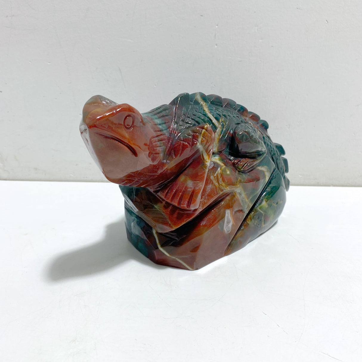 Large Ocean Jasper Lizard Carving #1