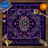 11 Mystical Runes Starry Sky Moon Phase Tarot Tablecloth - Wholesale Crystals