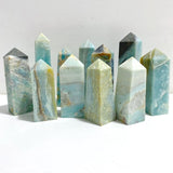 11 Pieces Caribbean Calcite Four-Sided Points -Wholesale Crystals