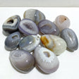 11 Pieces Geode Druzy Agate Eggs -Wholesale Crystals