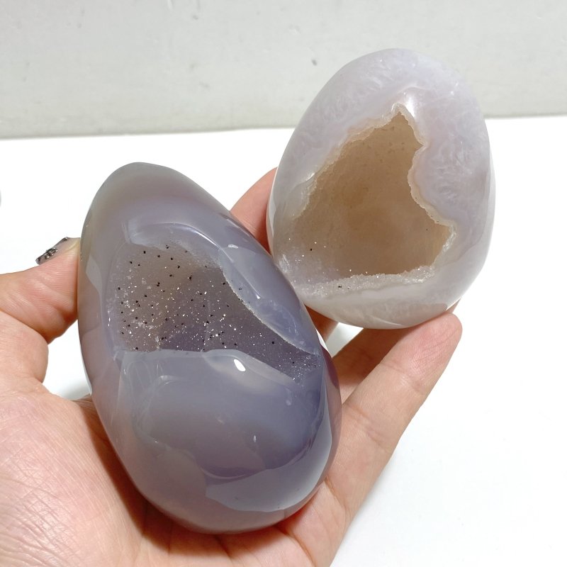 11 Pieces Geode Druzy Agate Eggs -Wholesale Crystals