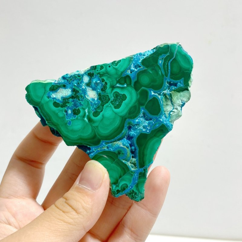 11 Pieces High Quality Chrysocolla Mixed Malachite Slab Specimen 13 - Wholesale Crystals