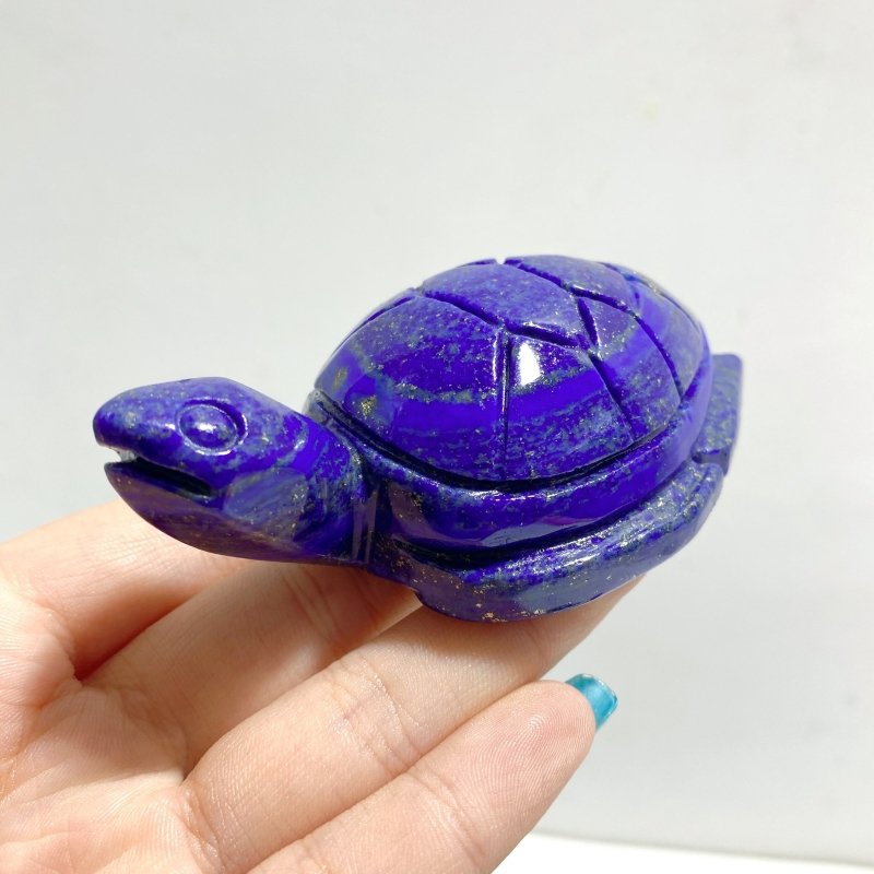 11 Pieces Lapis Lazuli Sea Turtles Carving - Wholesale Crystals