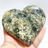 11 Pieces Large 8th Vein Ocean Jasper Heart 1 - Wholesale Crystals