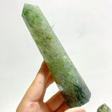 11 Pieces Large Green Prehnite Stone Tower - Wholesale Crystals