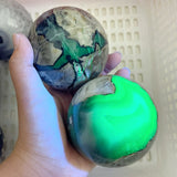 11 Pieces Large Volcano Agate Spheres (UV Reactive) - Wholesale Crystals