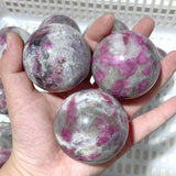 11 Pieces Pink Tourmaline Spheres Balls - Wholesale Crystals
