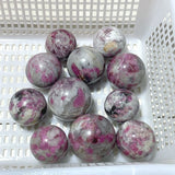11 Pieces Pink Tourmaline Spheres Balls - Wholesale Crystals