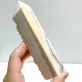 11 Pieces Stripe Yellow Calcite Points Raw Side - Wholesale Crystals