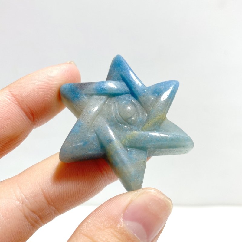 11 Pieces Trolleite Evil Eye Star Carving Clearance - Wholesale Crystals