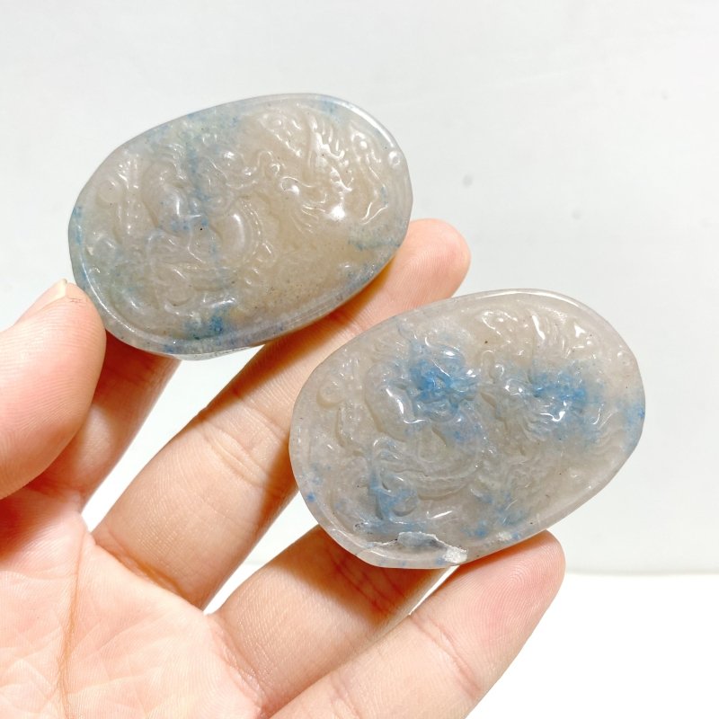 11 Pieces Trolleite Stone Dragon & Phoenix Crystal Carving - Wholesale Crystals