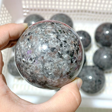 11 Pieces Yooperlite Crystal Spheres(UV - Reactive) - Wholesale Crystals