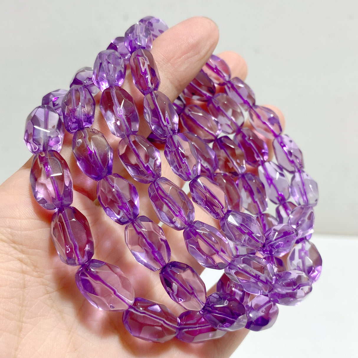 4 Pieces High Grade Lavender Amethyst Crystal Bracelet