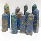 12 Pieces Azurite Four - sided Tower Point - Wholesale Crystals
