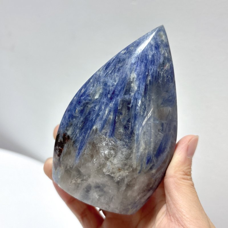 12 Pieces Beautiful Blue Kyanite Mixed Clear Quartz Arrow Head Shape Carving - Wholesale Crystals