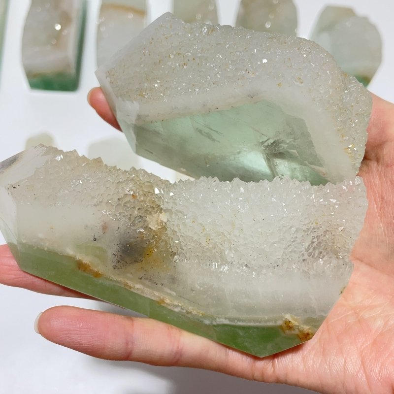 12 Pieces Fluorite Geode Druzy Tower Points -Wholesale Crystals