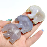 12 Pieces Geode Druzy Agate Bear Carving - Wholesale Crystals