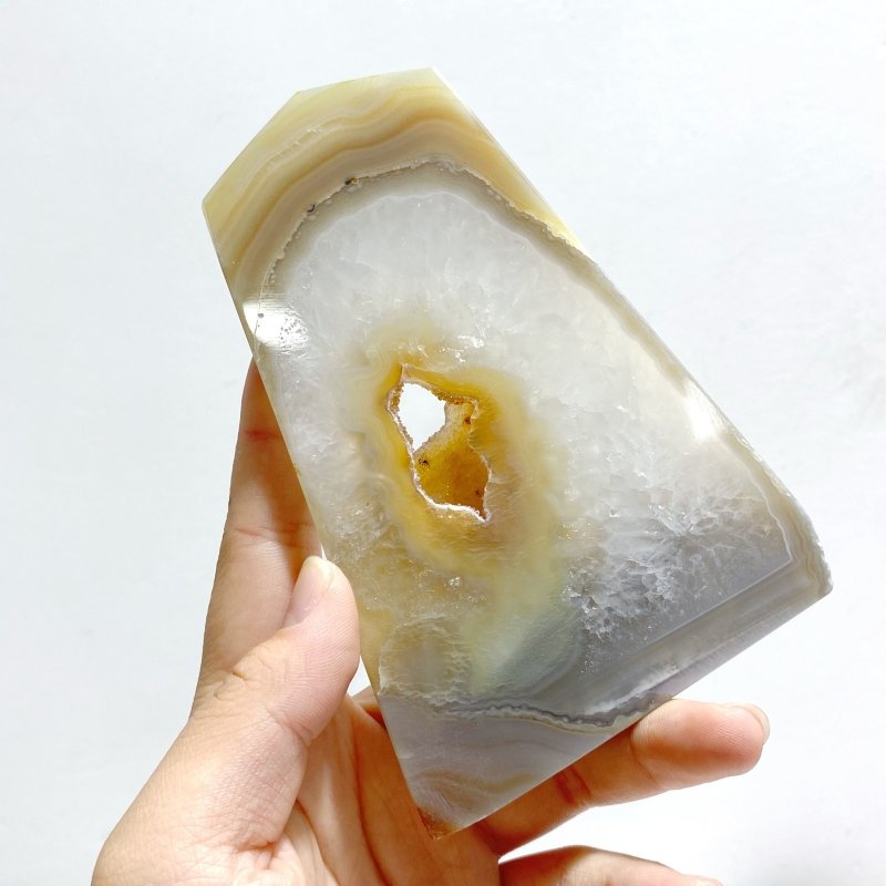 12 Pieces Geode Druzy Agate Four - sided Tower Point - Wholesale Crystals