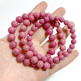 12 Pieces High Quality Rhodonite Bracelets -Wholesale Crystals