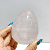 12 Pieces Six Star Line Rose Quartz Eggs With Rainbow - Wholesale Crystals