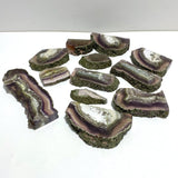 12 Pieces Unique Fluorite Mixed Pyrite Calcite Slab - Wholesale Crystals