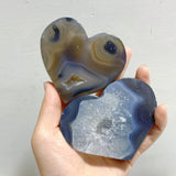 24 Pieces Geode Druzy Agate Heart