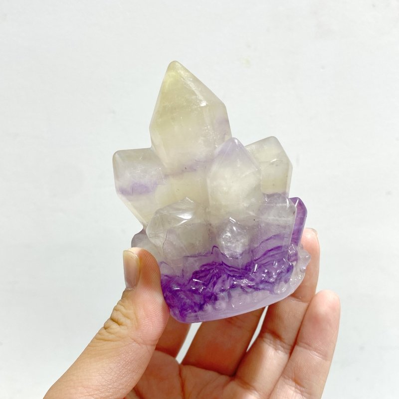 13 Pieces Beautiful Rainbow Fluorite Cluster Carving - Wholesale Crystals