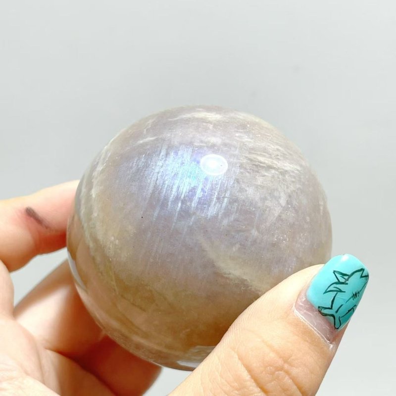 13 Pieces Blue Moonstone Spheres - Wholesale Crystals