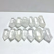 13 Pieces Clear Quartz Double Points - Wholesale Crystals