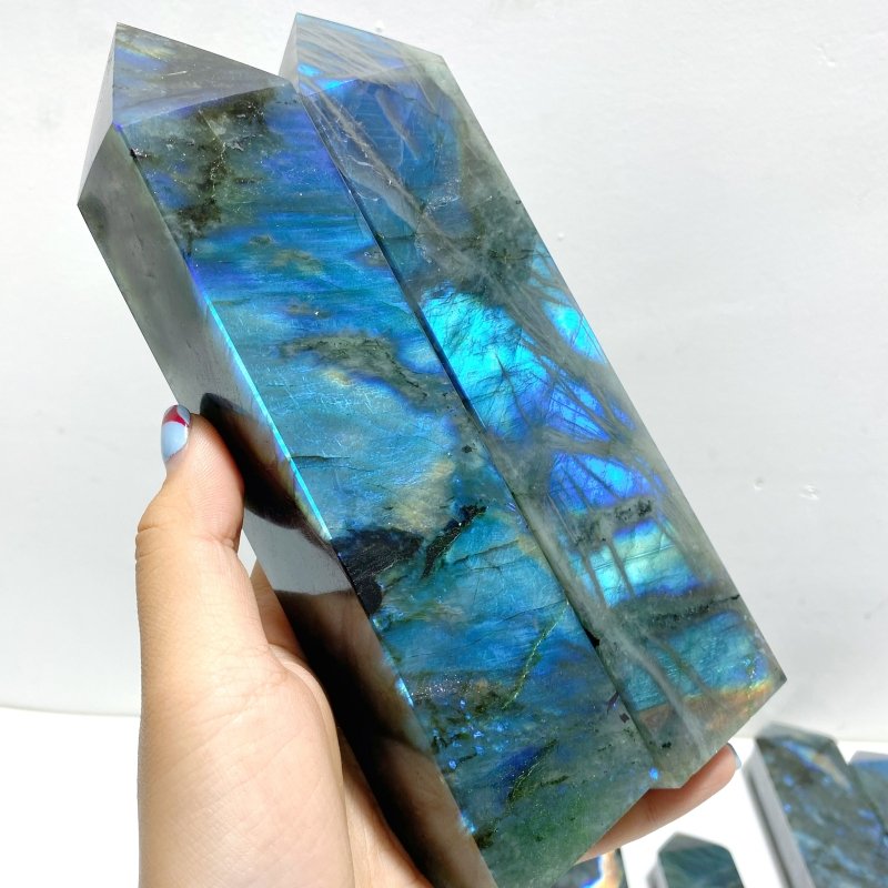 13 Pieces Flash Labradorite Tower Point - Wholesale Crystals