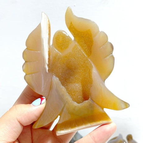 13 Pieces Geode Agate Druzy Angel Carving - Wholesale Crystals